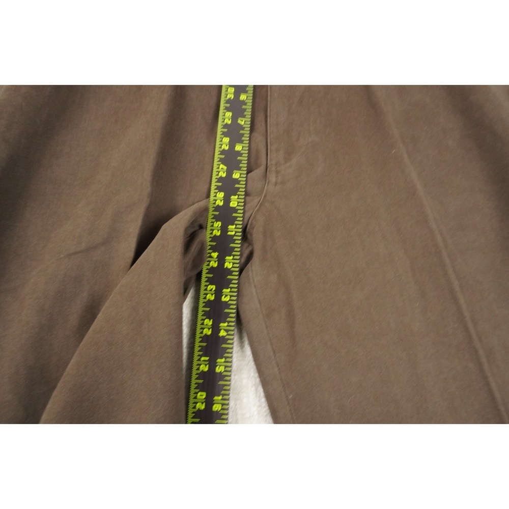 Perry Ellis Silky Twill Flat Front Dress Pants Brown Relaxed Fit 34x30 NWT - Picture 7 of 10